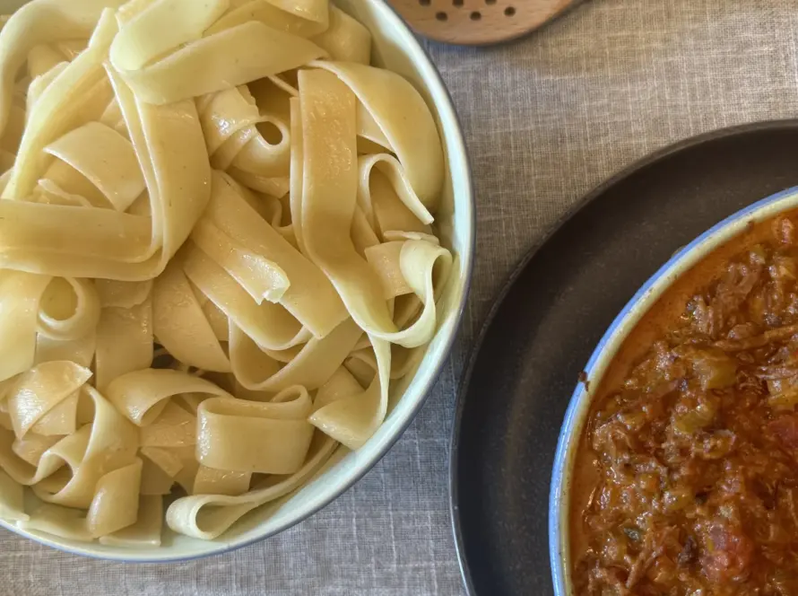 20 Hour Braised Chuck Roast, Sauce and Pappardelle