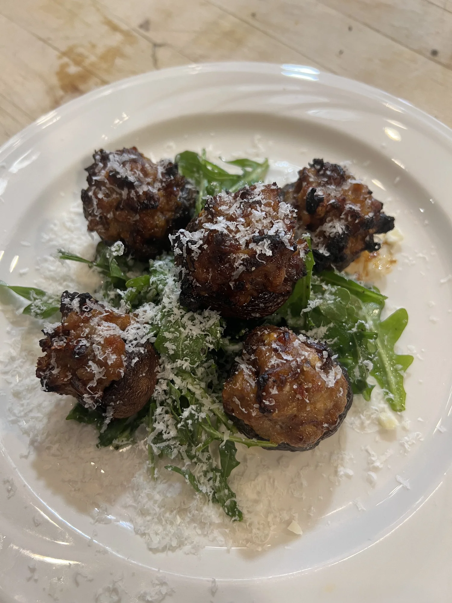 Spicy Italian Sausage Stuffed Mushrooms
