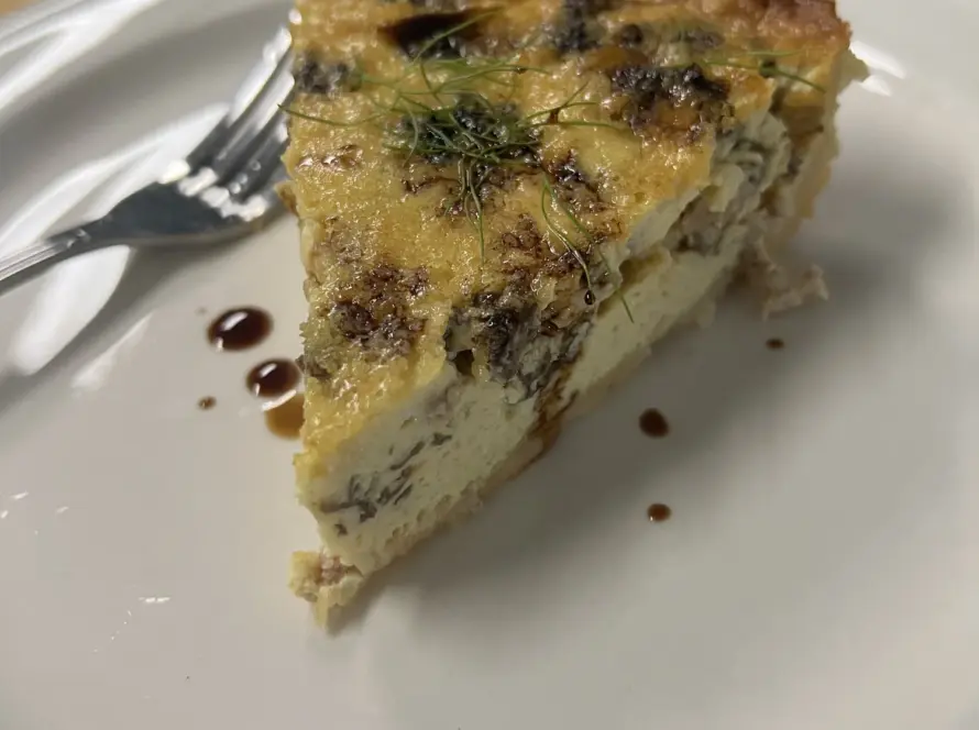 Quiche with Morels and Sage Sausage